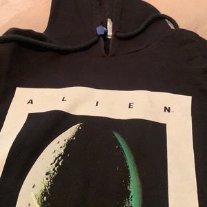Mens Alien Black Hoodie